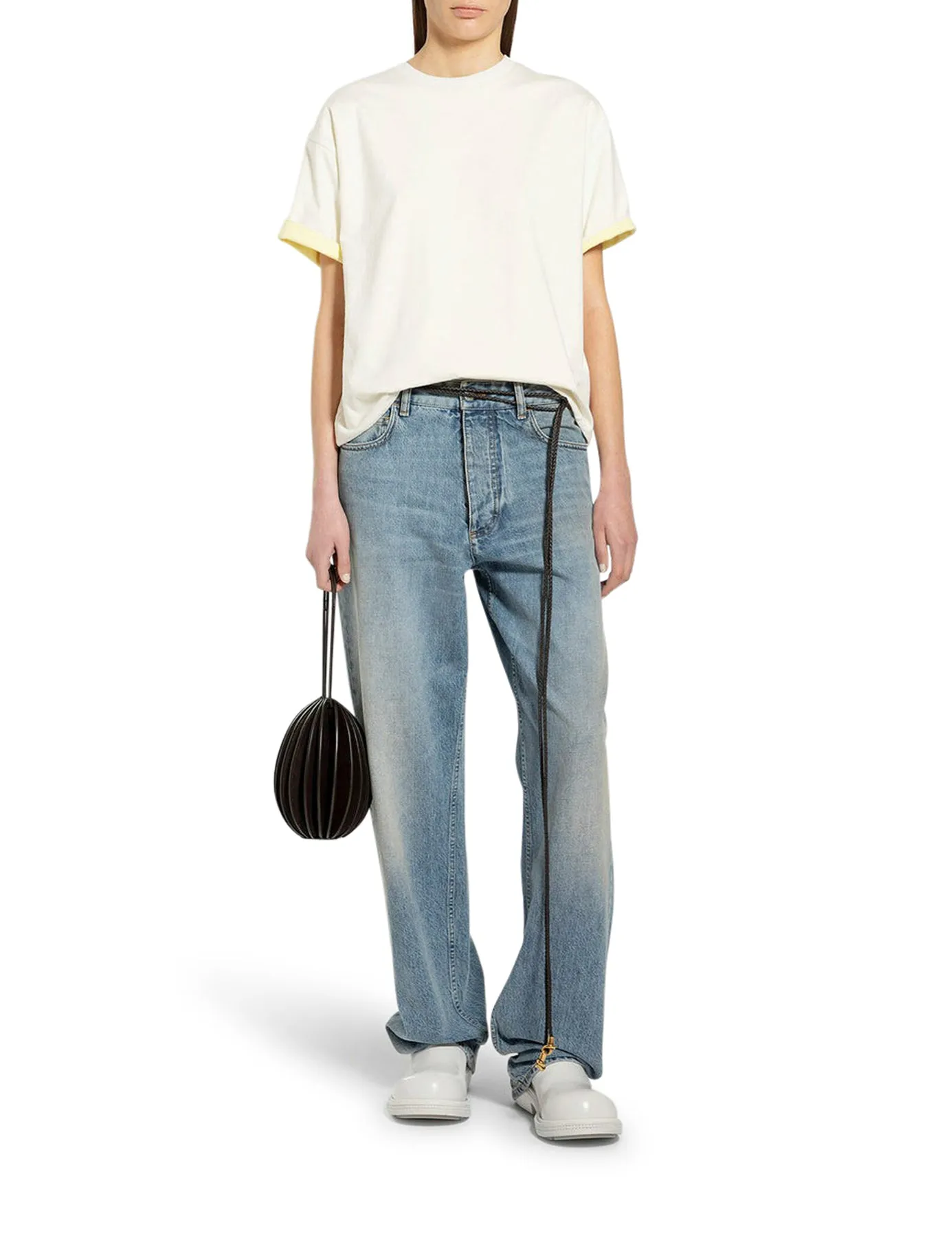 Bottega veneta women`s blue denim jeans