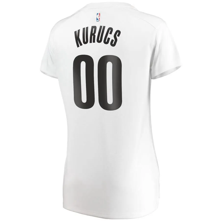 Brooklyn Nets Rodions Kurucs Fanatics Branded Fast Break Player Association Jersey Womens - White | Ireland H4720Z3