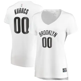 Brooklyn Nets Rodions Kurucs Fanatics Branded Fast Break Player Association Jersey Womens - White | Ireland H4720Z3