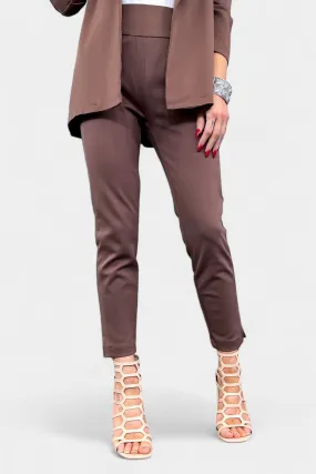 Brown High Waisted Skinny Crop Pants [NO RETURNS]