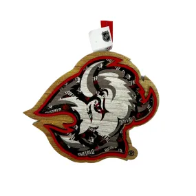 Buffalo Sabres Black & Red Logo Mural Ornament