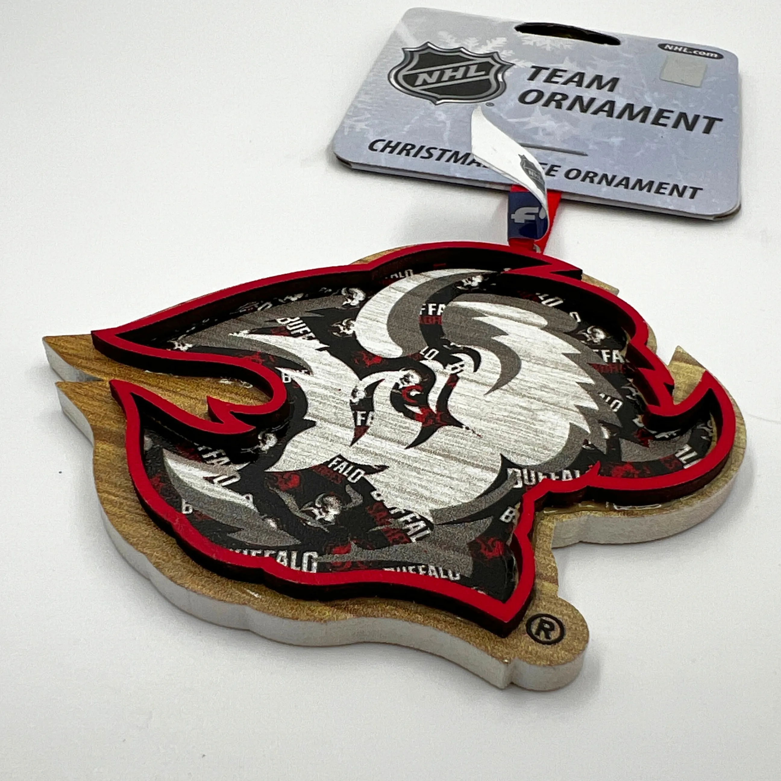 Buffalo Sabres Black & Red Logo Mural Ornament