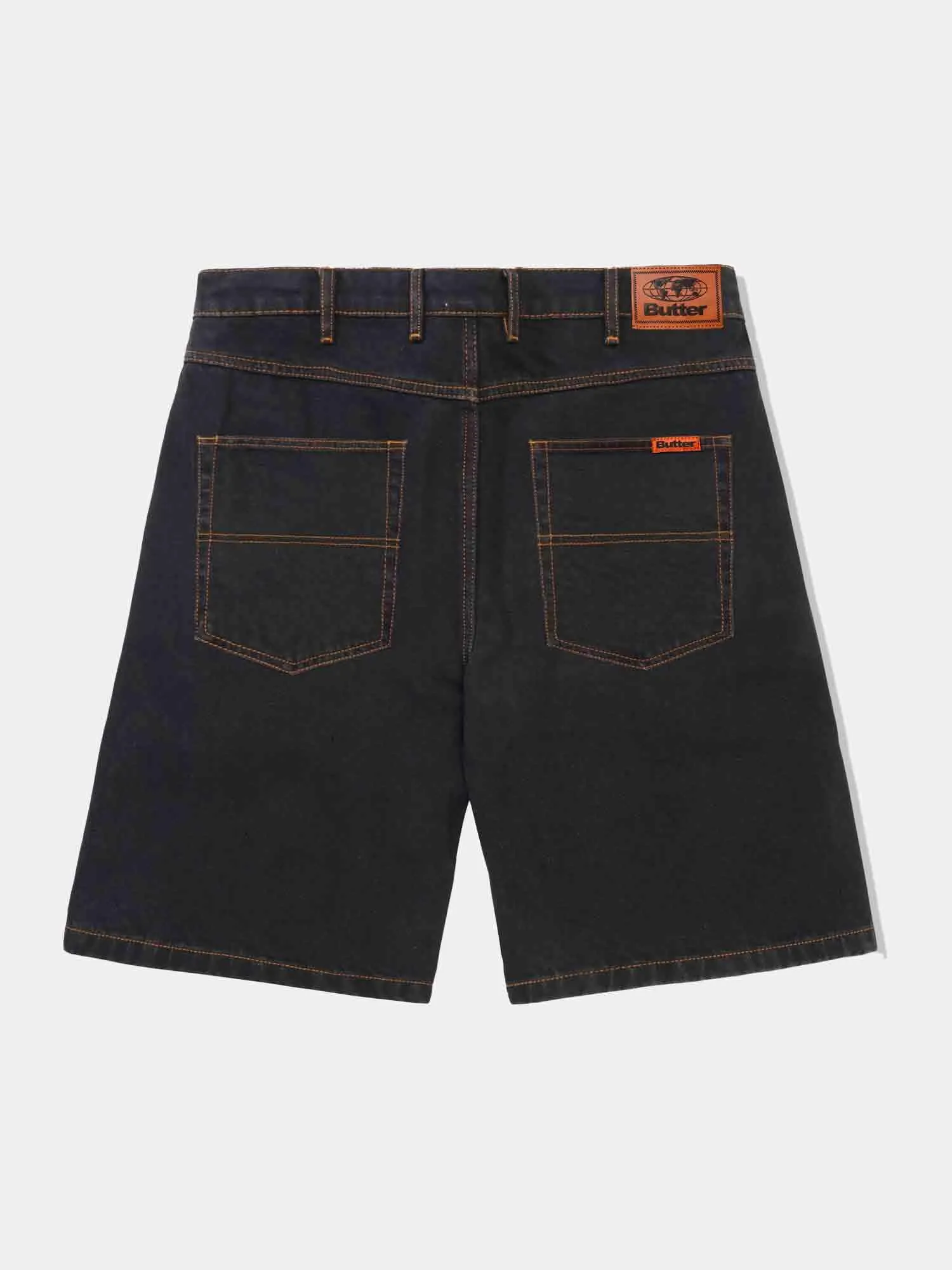 Butter Goods Baggy Denim Shorts - Washed Black