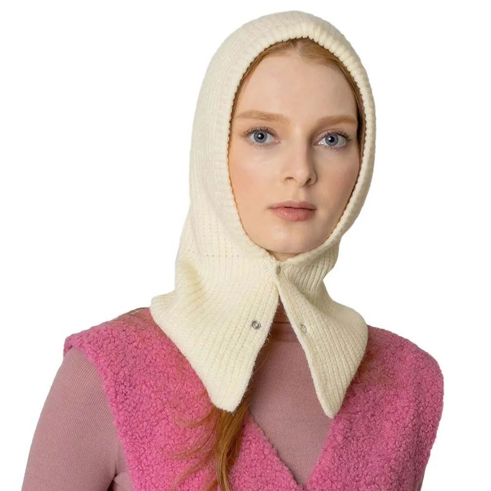 Buttoned Snood Hat