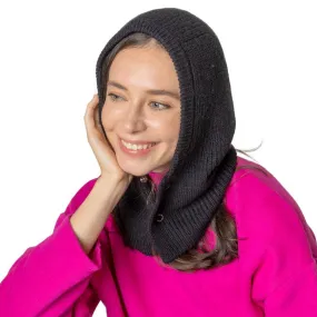 Buttoned Snood Hat