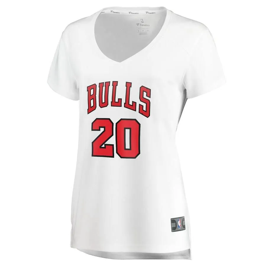 Chicago Bulls Adam Mokoka Fanatics Branded Fast Break Player Association Jersey Womens - White | Ireland R2533P6