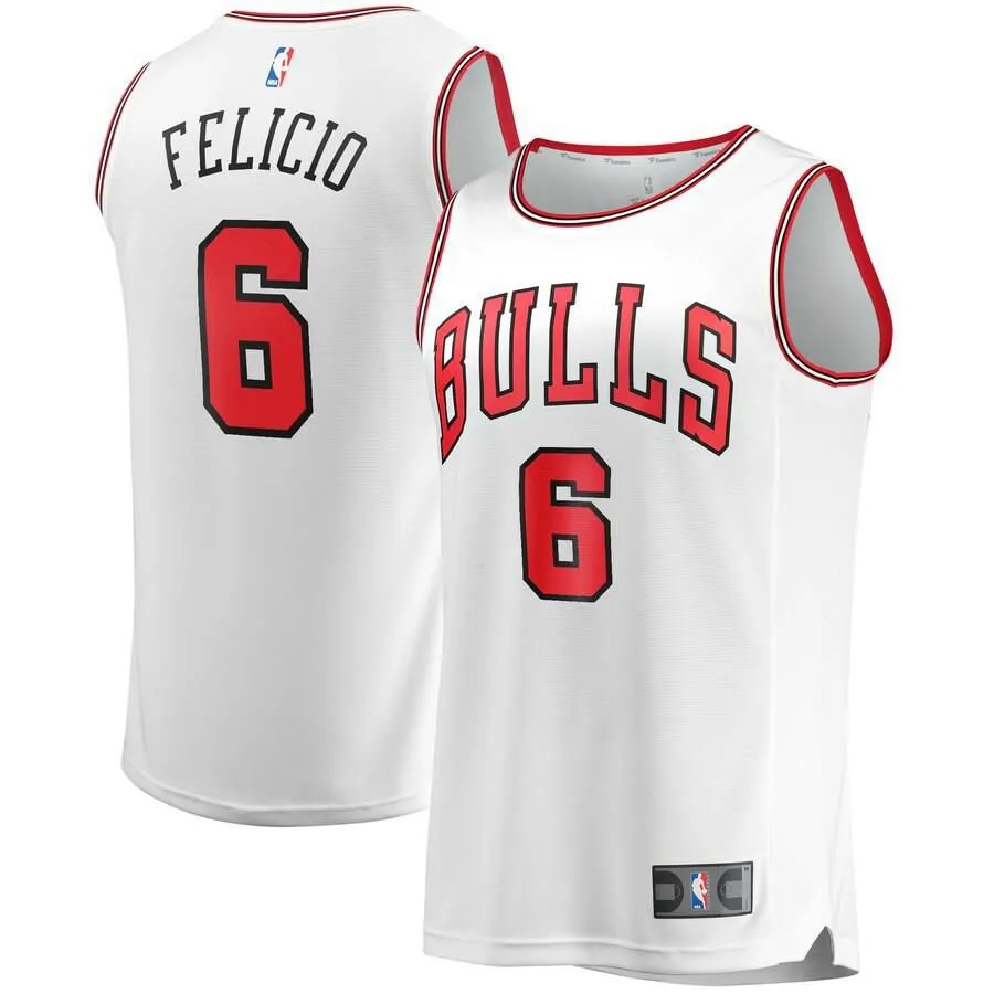 Chicago Bulls Cristiano Felicio Fanatics Branded Fast Break Player Association Jersey Kids - White | Ireland H3927T8