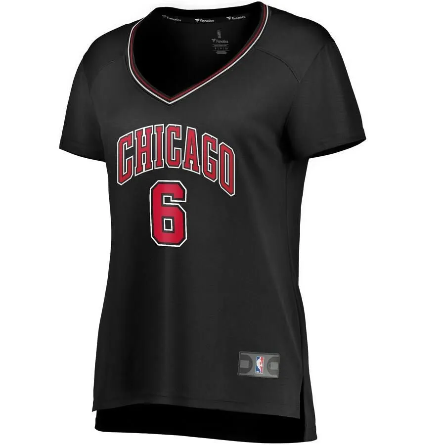 Chicago Bulls Cristiano Felicio Fanatics Branded Fast Break Player Statement Jersey Womens - Black | Ireland P6764X1