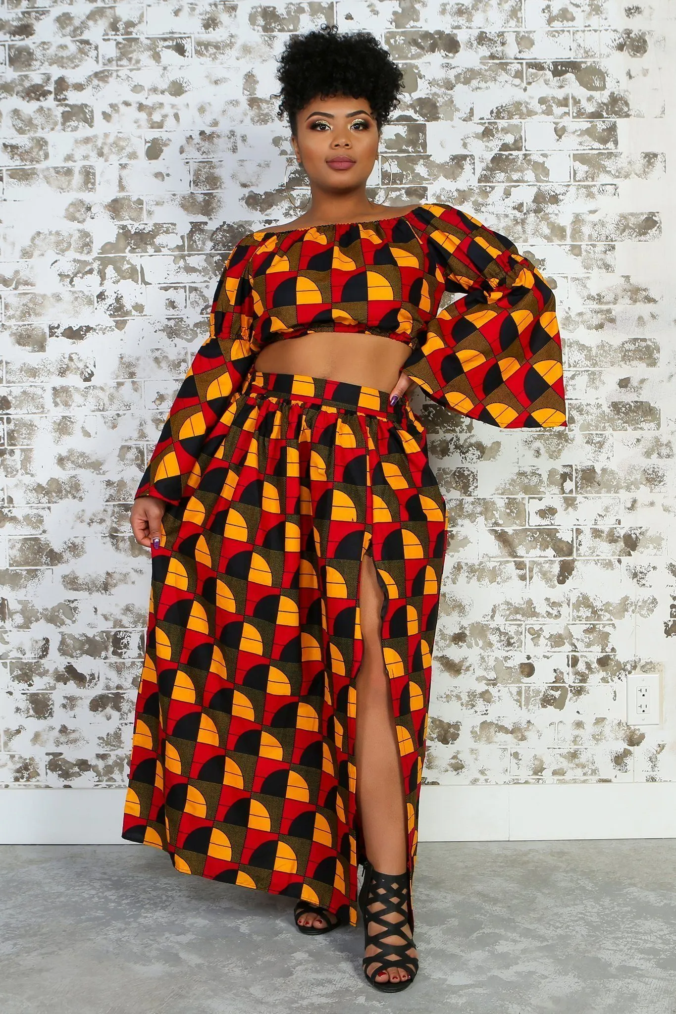 CHIZA African Print Crop Top