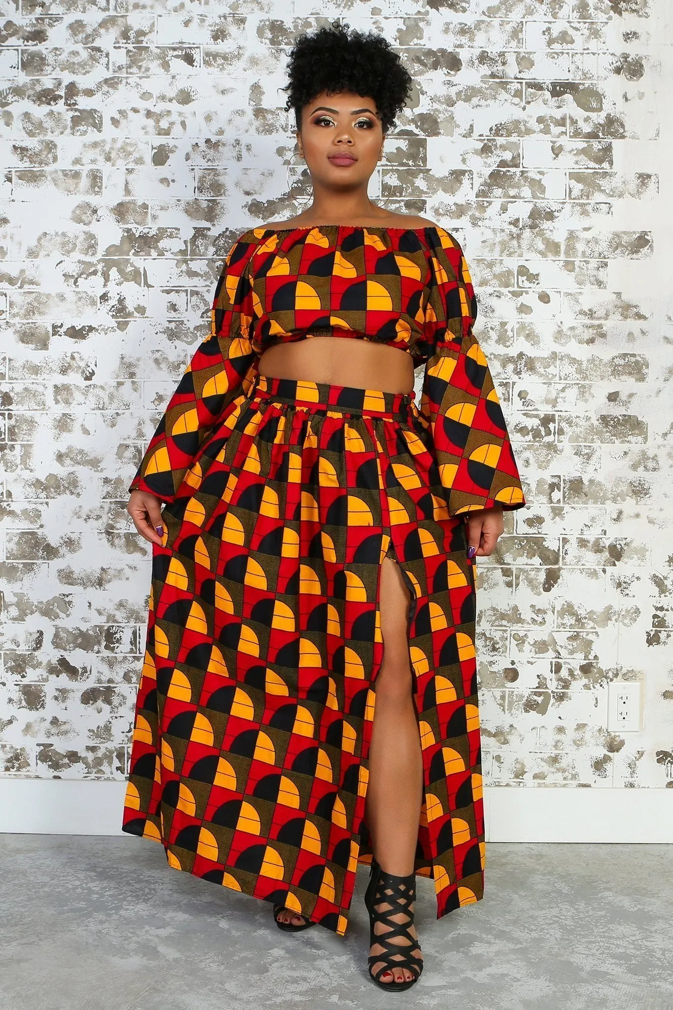 CHIZA African Print Crop Top