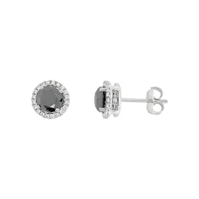 Clara by Martin Binder Black Diamond Halo Stud Earrings (2.87 ct. tw.)