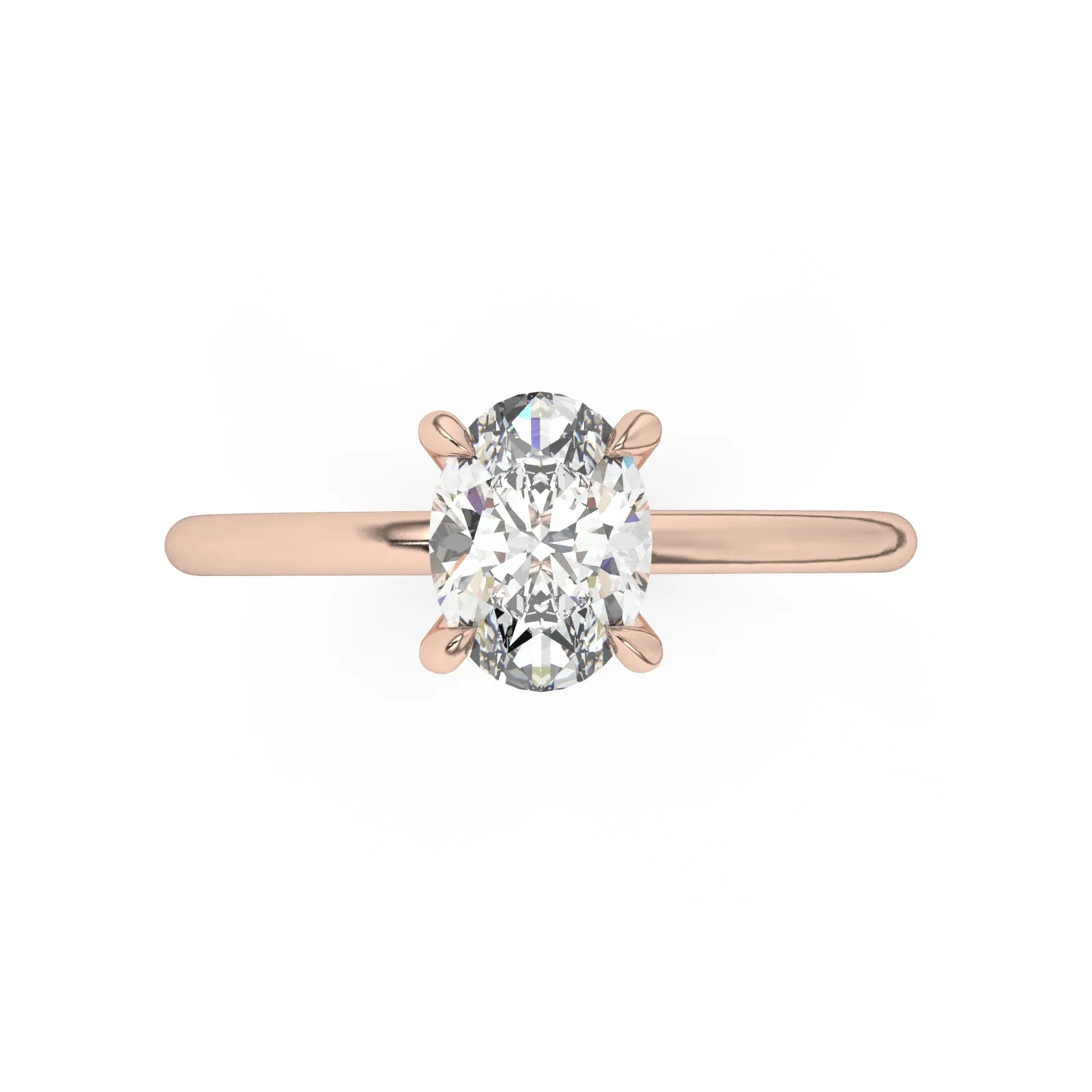 Classic Oval Cut Solitaire Engagement Ring