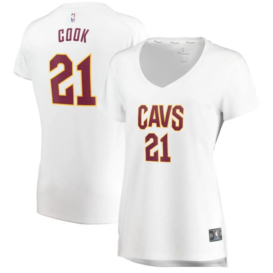 Cleveland Cavaliers Tyler Cook Fanatics Branded Fast Break Player Association Jersey Womens - White | Ireland F6245T6