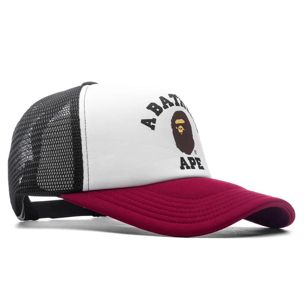 College Mesh Cap - Burgundy