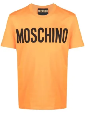 Cotton Print T-Shirt With Logo (Orange/Black)