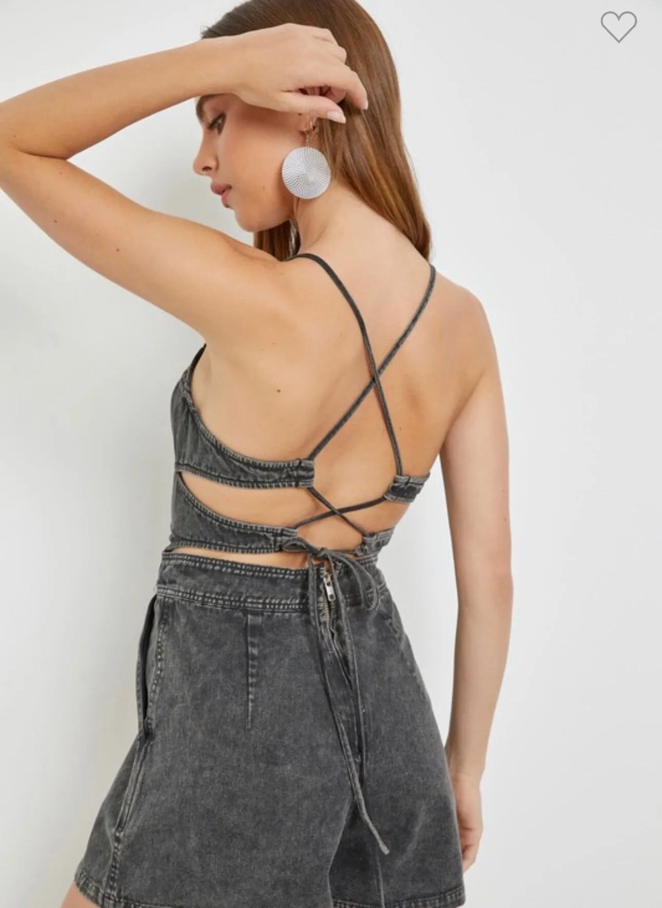 Country Roads Denim Romper