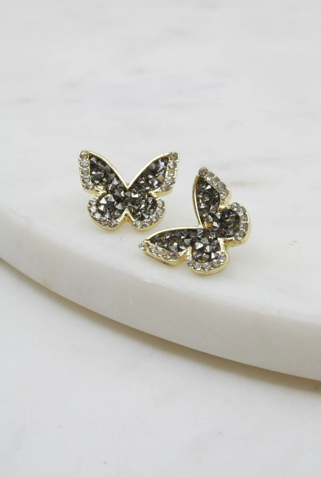 Crystal Butterfly Earrings