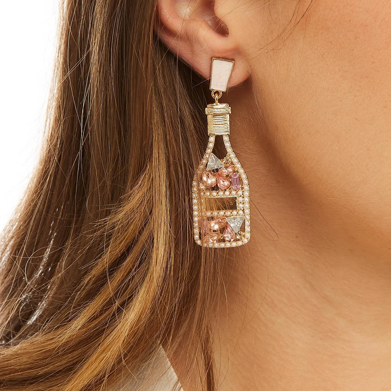 Crystal Embellished Earrings-Assorted Styles