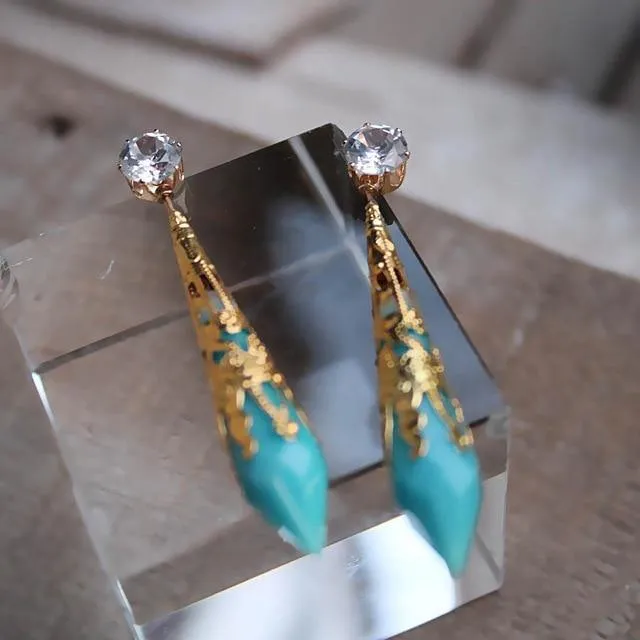 Crystal Obelisk Earrings