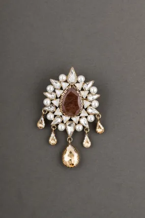 Crystal Studded Brooch