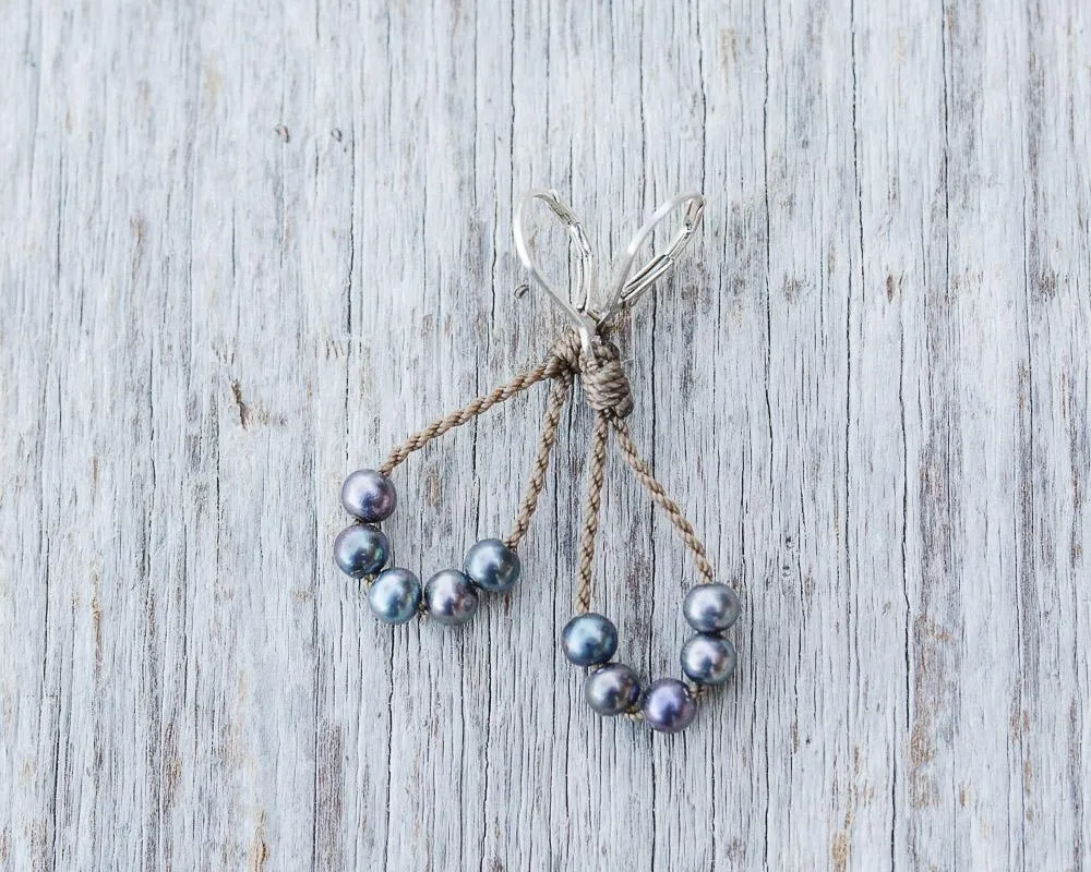 Dainty Pearl Loop Earrings