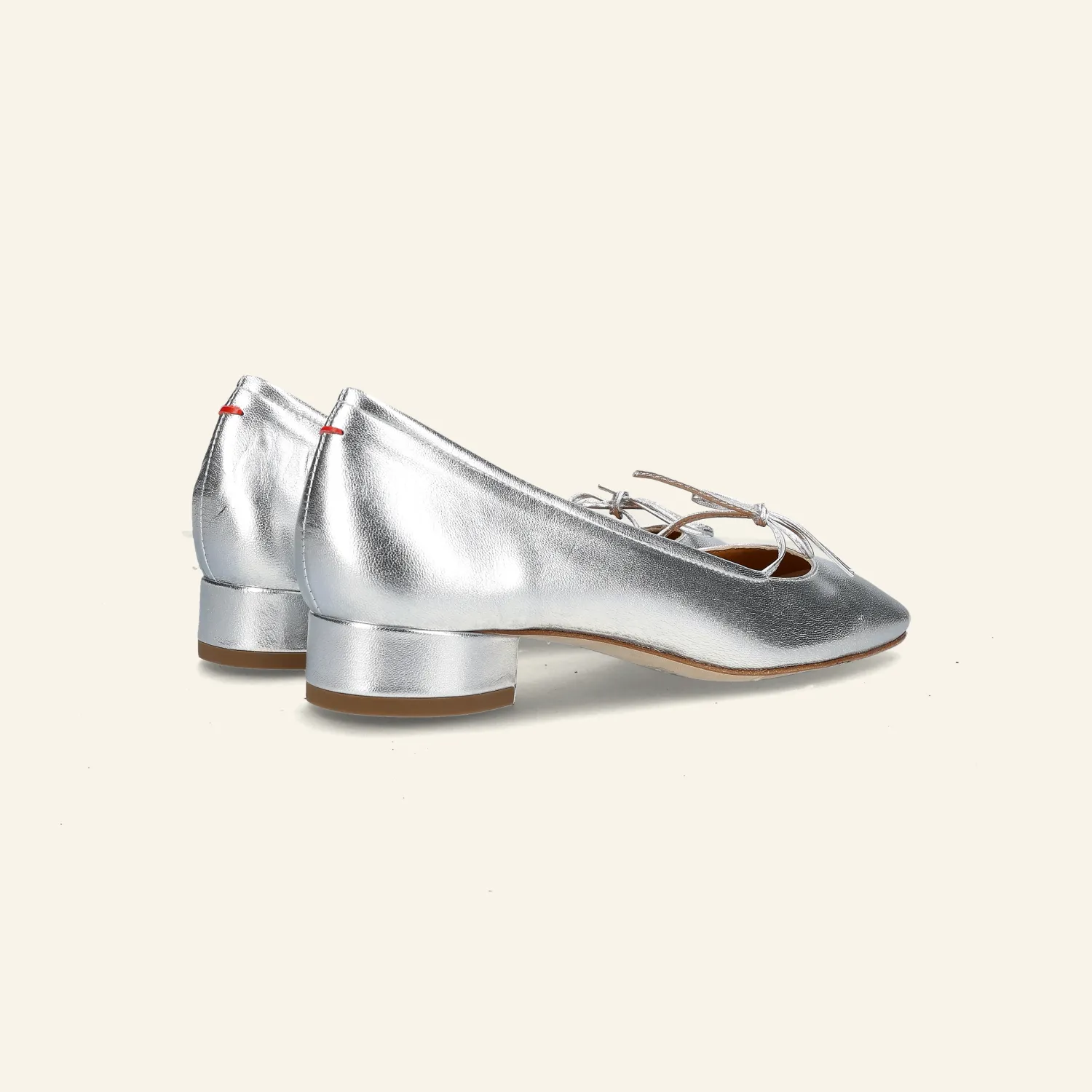 DARYA | Laminated Nappa Leather Silver