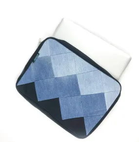 Denim Laptop Sleeve - Square Patchwork