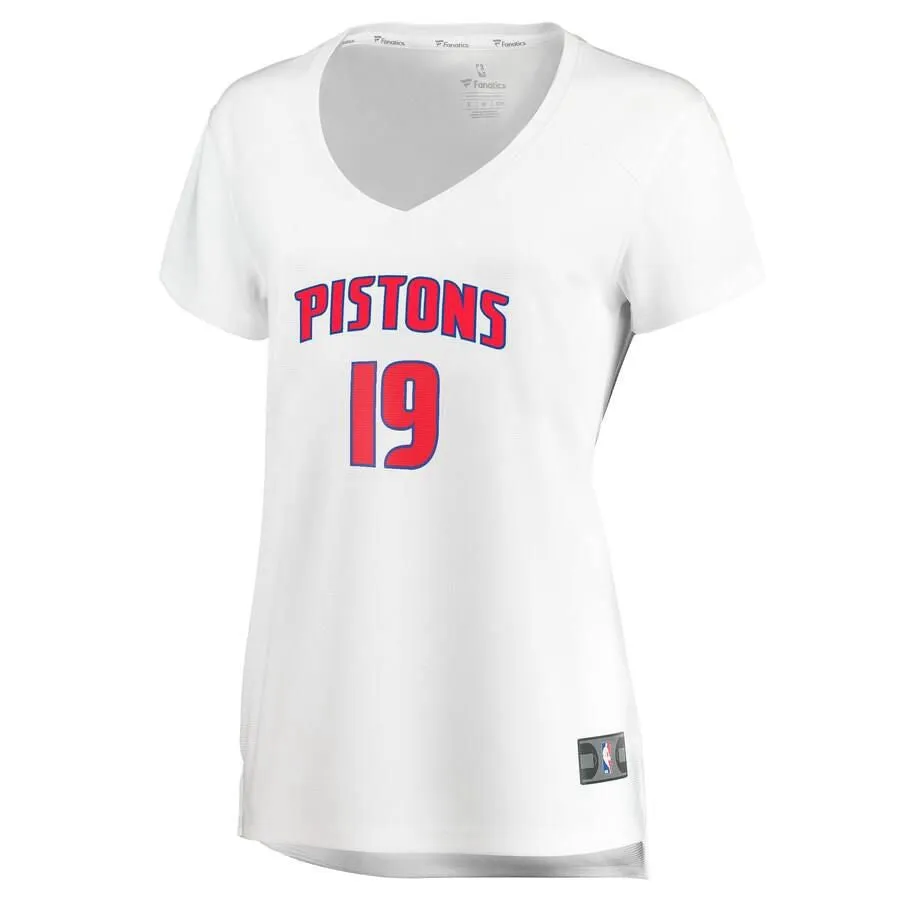 Detroit Pistons Sviatoslav Mykhailiuk Fanatics Branded Replica Fast Break Player Association Jersey Womens - White | Ireland R9307L5