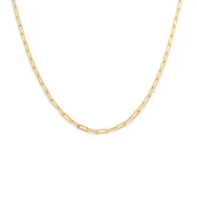 Diamond-Cut Paperclip Chain | Gold