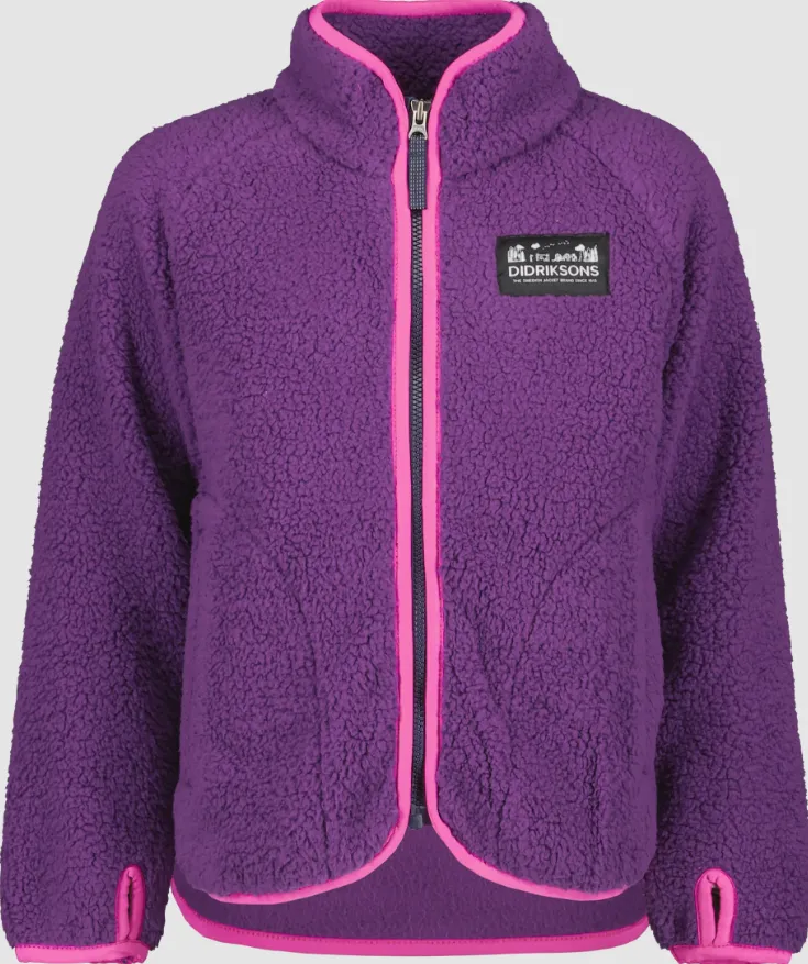 Didriksons Kids Gibbs Full Zip Fleece Jacket (Royal Purple)(Ages 1-10)