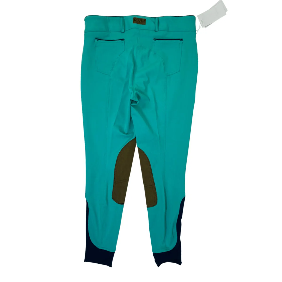 Dover Saddlery 'Wellesley' Breech in Aqua w/Navy Piping - Women's 32