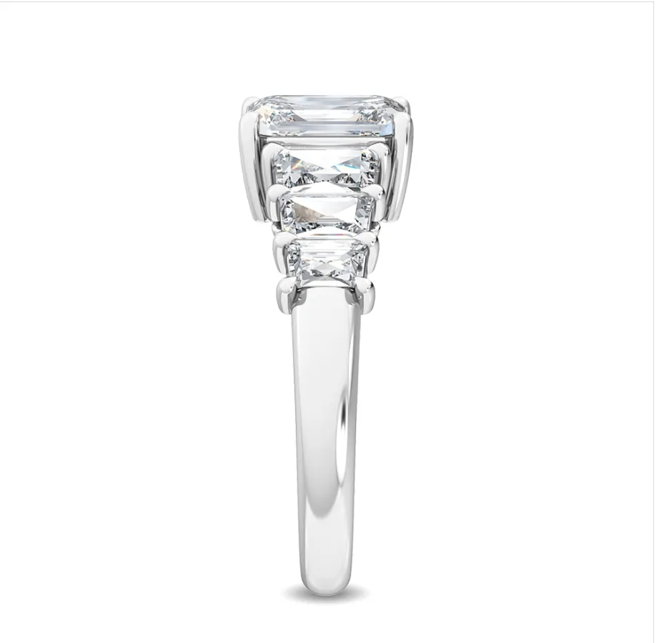 Emerald Cut Lab Grown Diamond Engagement Ring 2.06 ctw