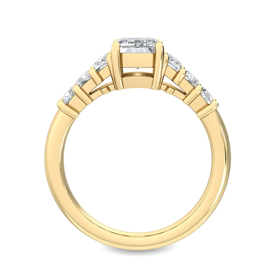 Emerald Cut Lab Grown Diamond Engagement Ring 2.06 ctw