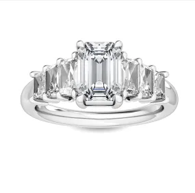 Emerald Cut Lab Grown Diamond Engagement Ring 2.06 ctw