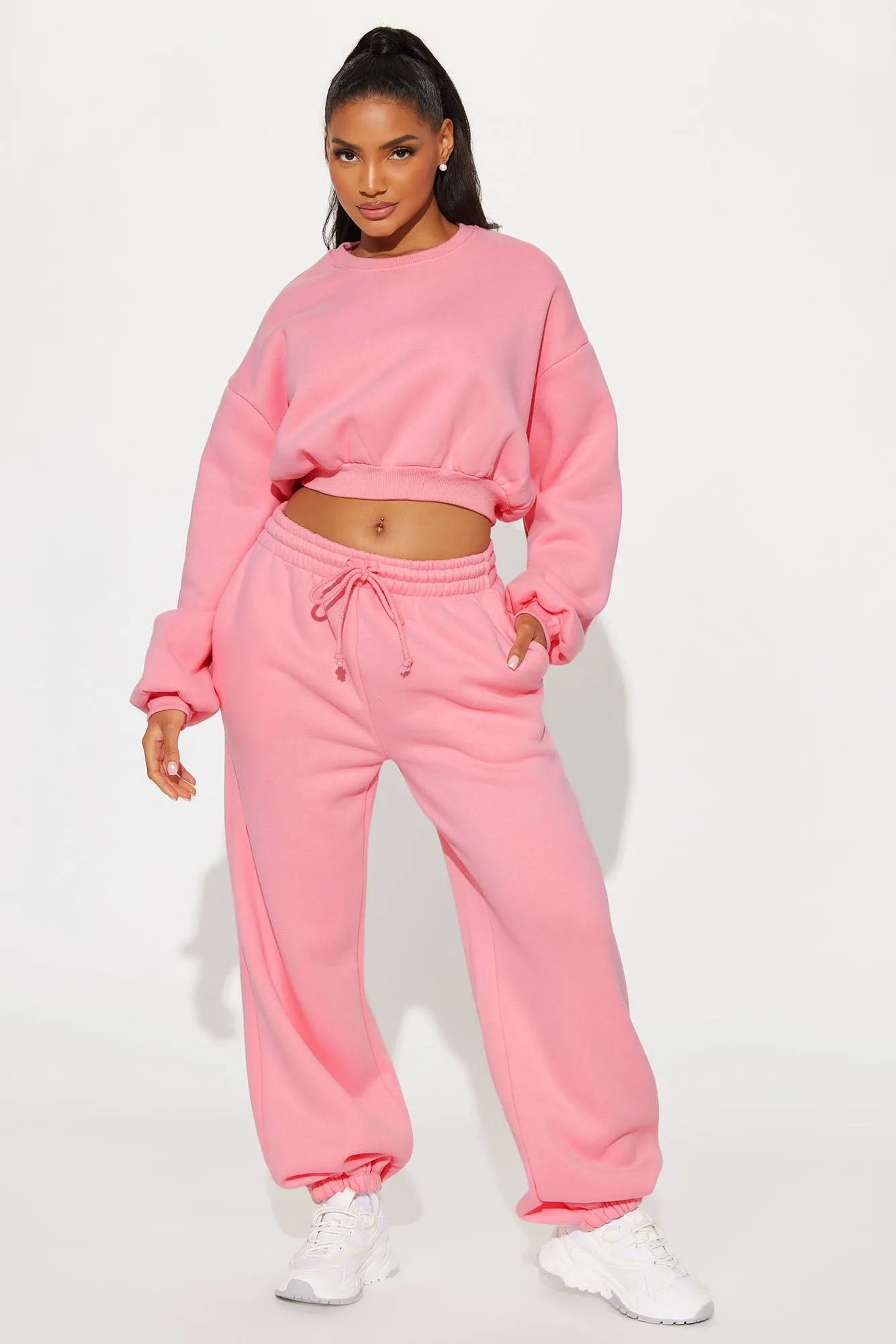 Erin Super Soft Fleece Pant Set - Coral