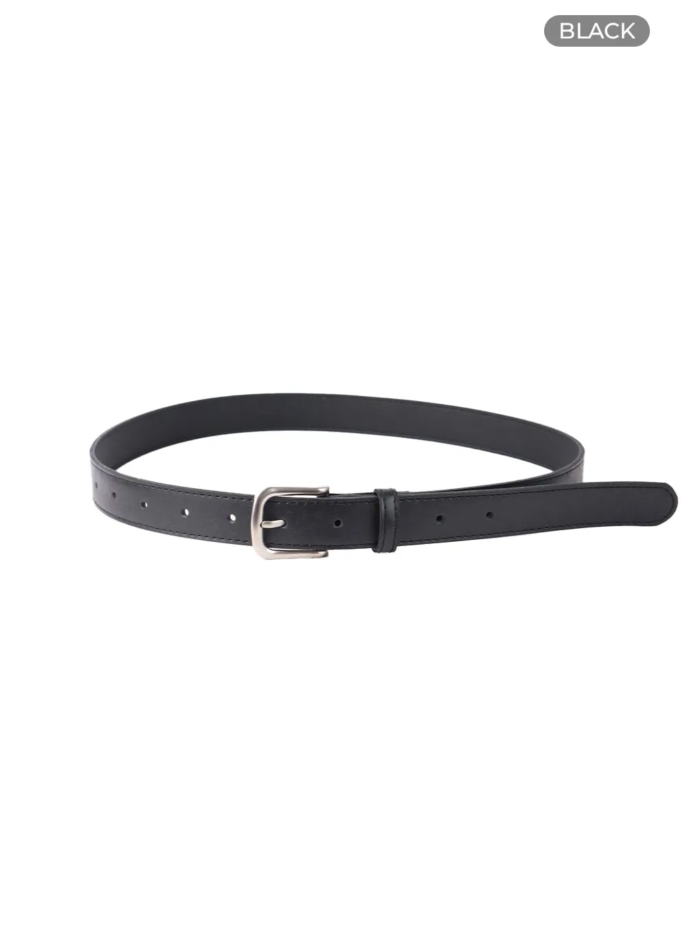 Faux Leather Basic Buckle Belt CF419