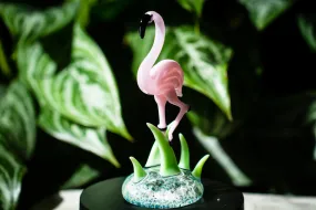 Flamingo Figurine with Cremation Ashes