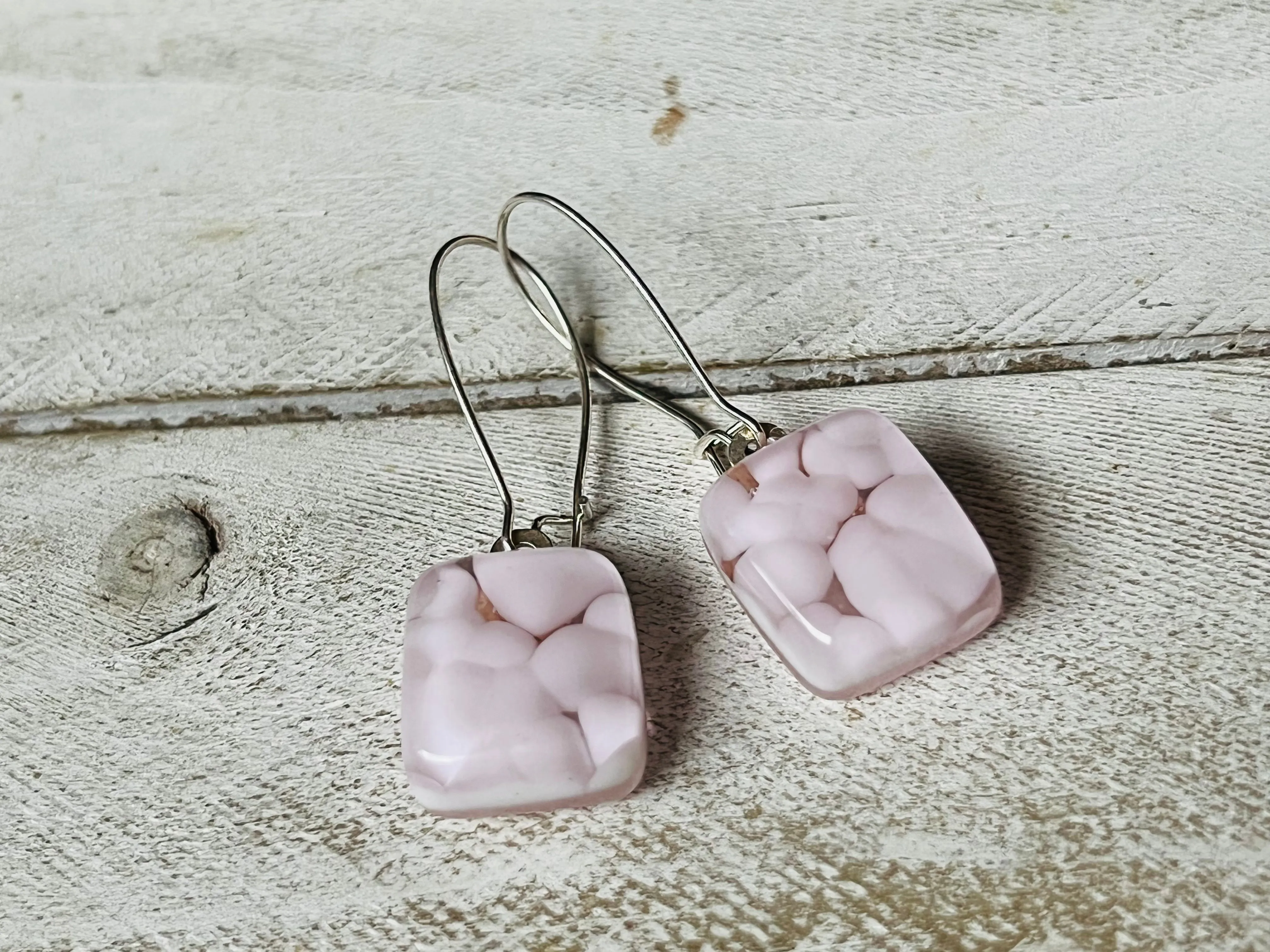 Fused Glass Earring’s ~ Pink Lemonade