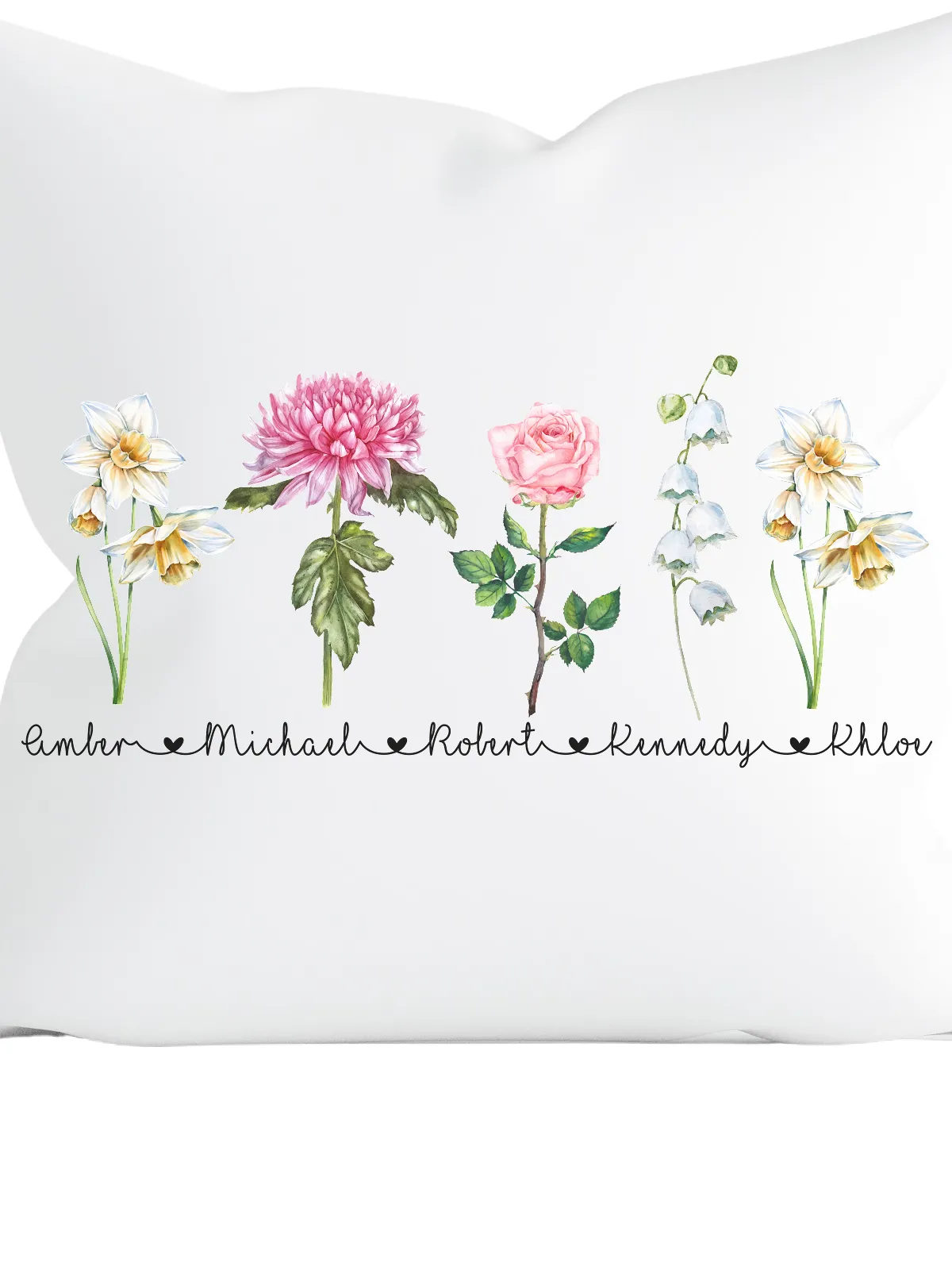 Garden of Flowers Personalized Pillow