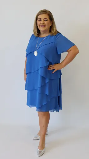 Godske Dress Tiered Layers in Blue