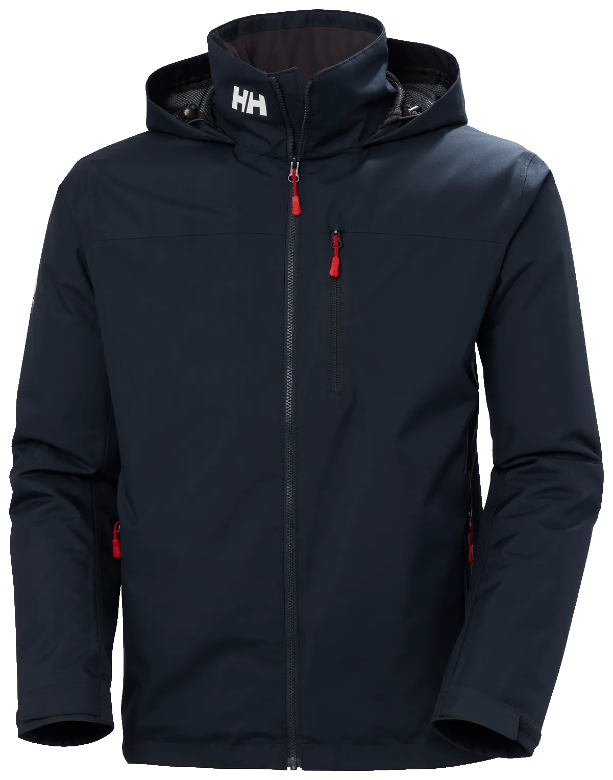 Helly Hansen Men's Crew Hooded Midlayer 2 Waterproof Fleece Lined Jacket (Navy)