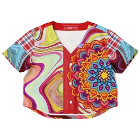 Hippy-Dippy Cropped Button Front Jersey