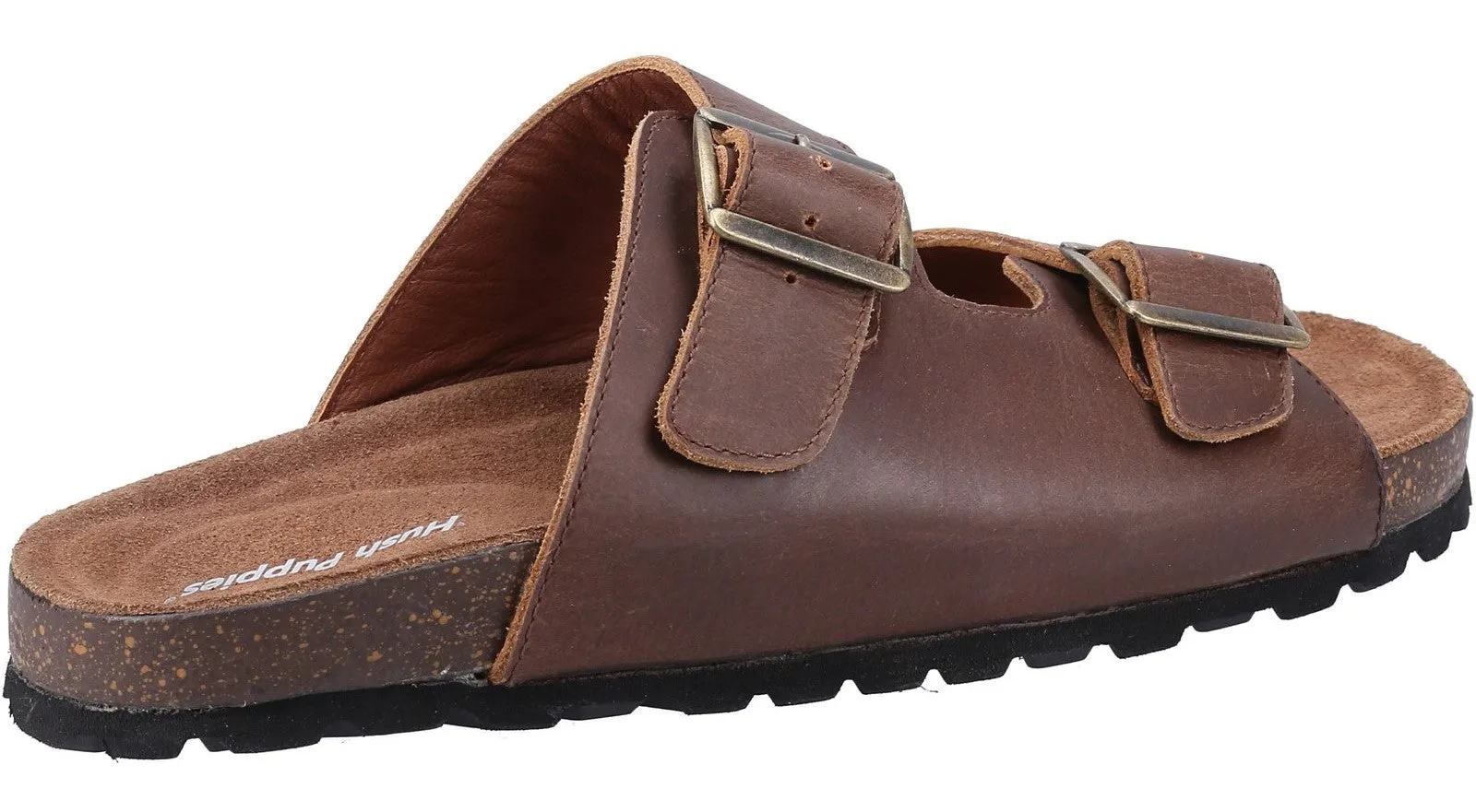 Hush Puppies Nash Mens Leather Slide Sandal