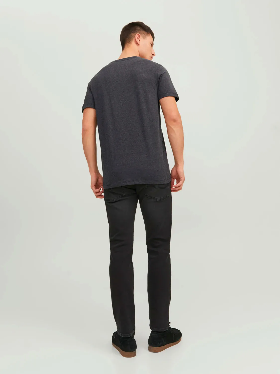 Jack & Jones Mens T-Shirt 'JJEJEANS TEE' Print Crew Neck