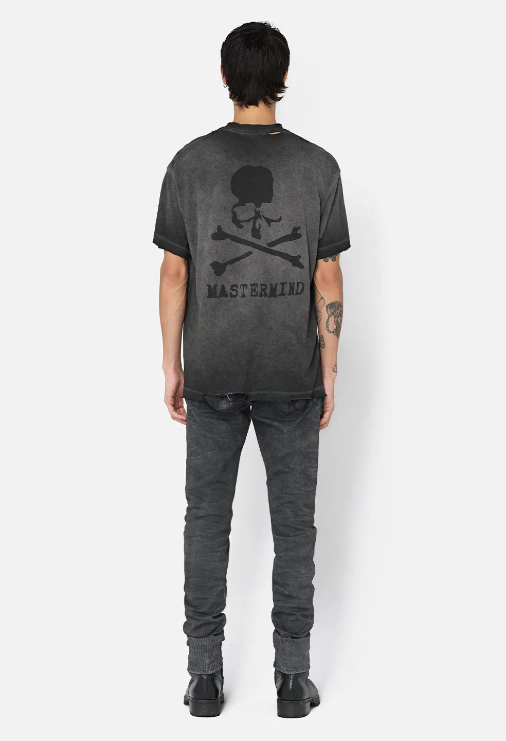 JE X Mastermind Folsom Pocket Tee / Oil Wash Black