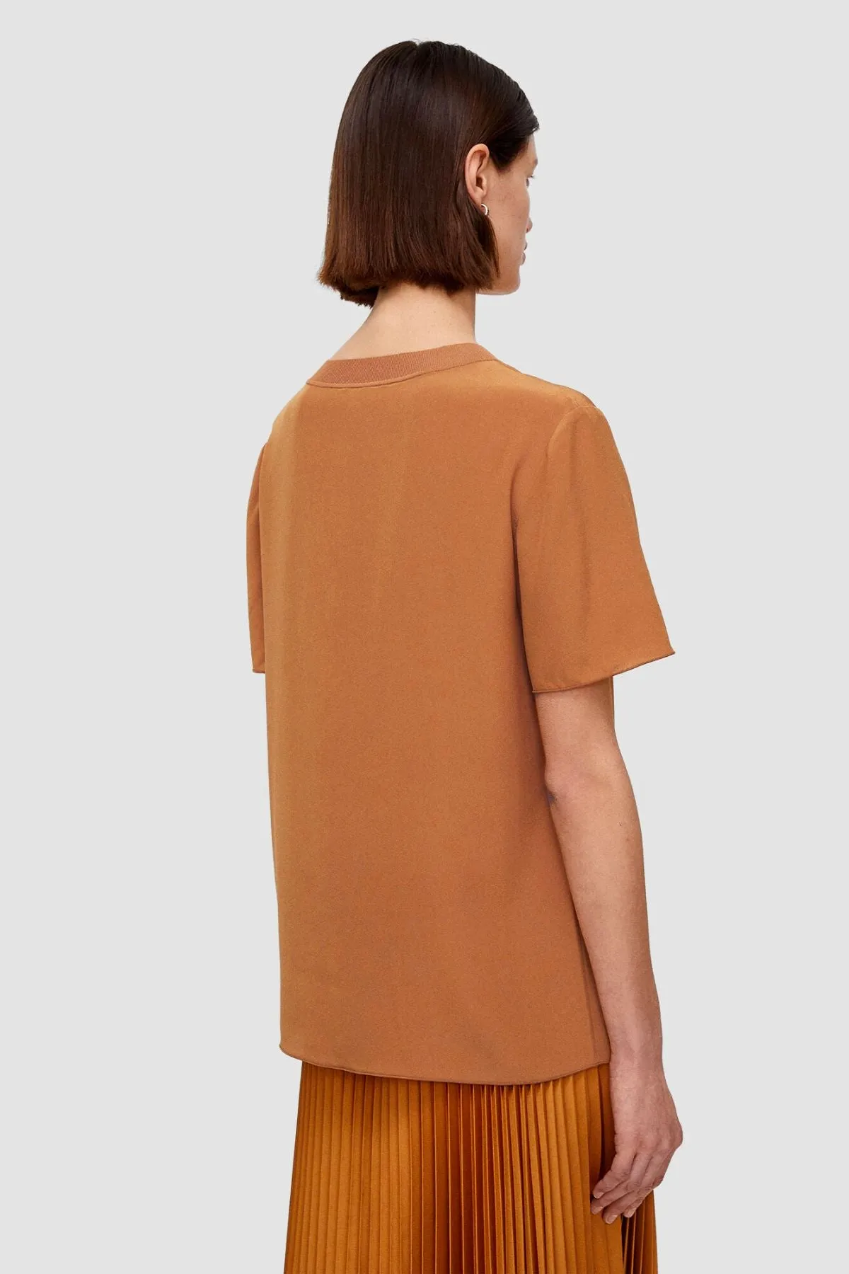 Joseph Silk Rubin T-Shirt - Clay