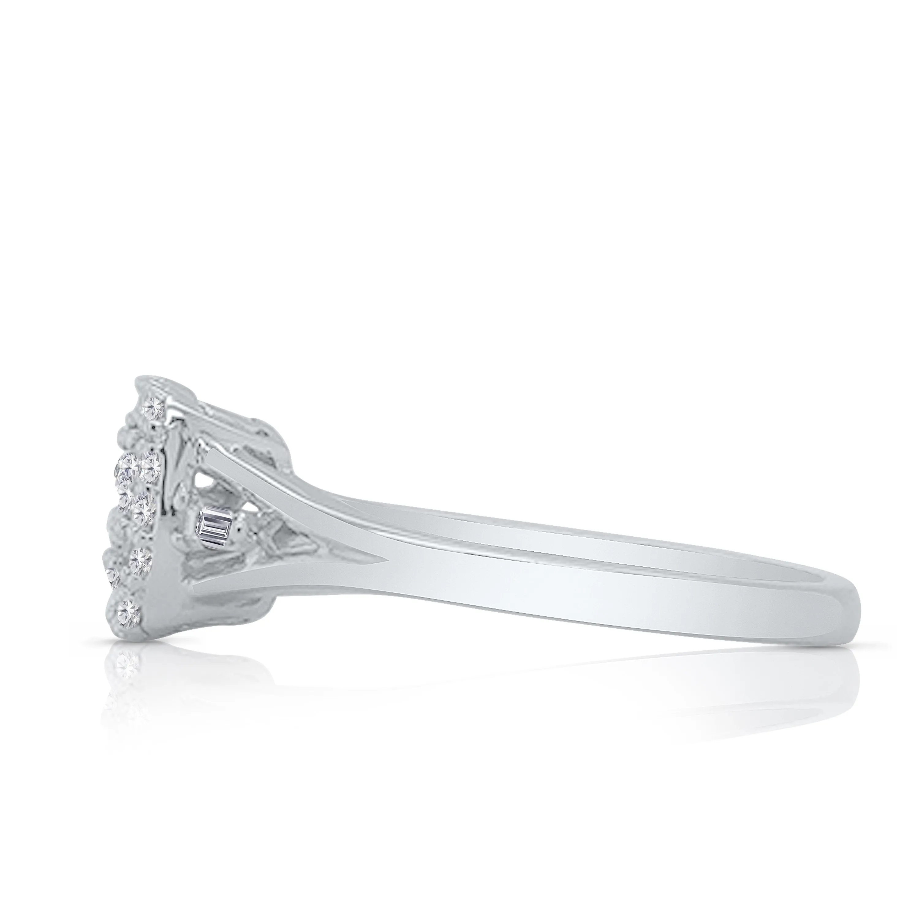 Kallati Eternal Diamond Engagement Ring in 14K White Gold