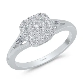 Kallati Eternal Diamond Engagement Ring in 14K White Gold