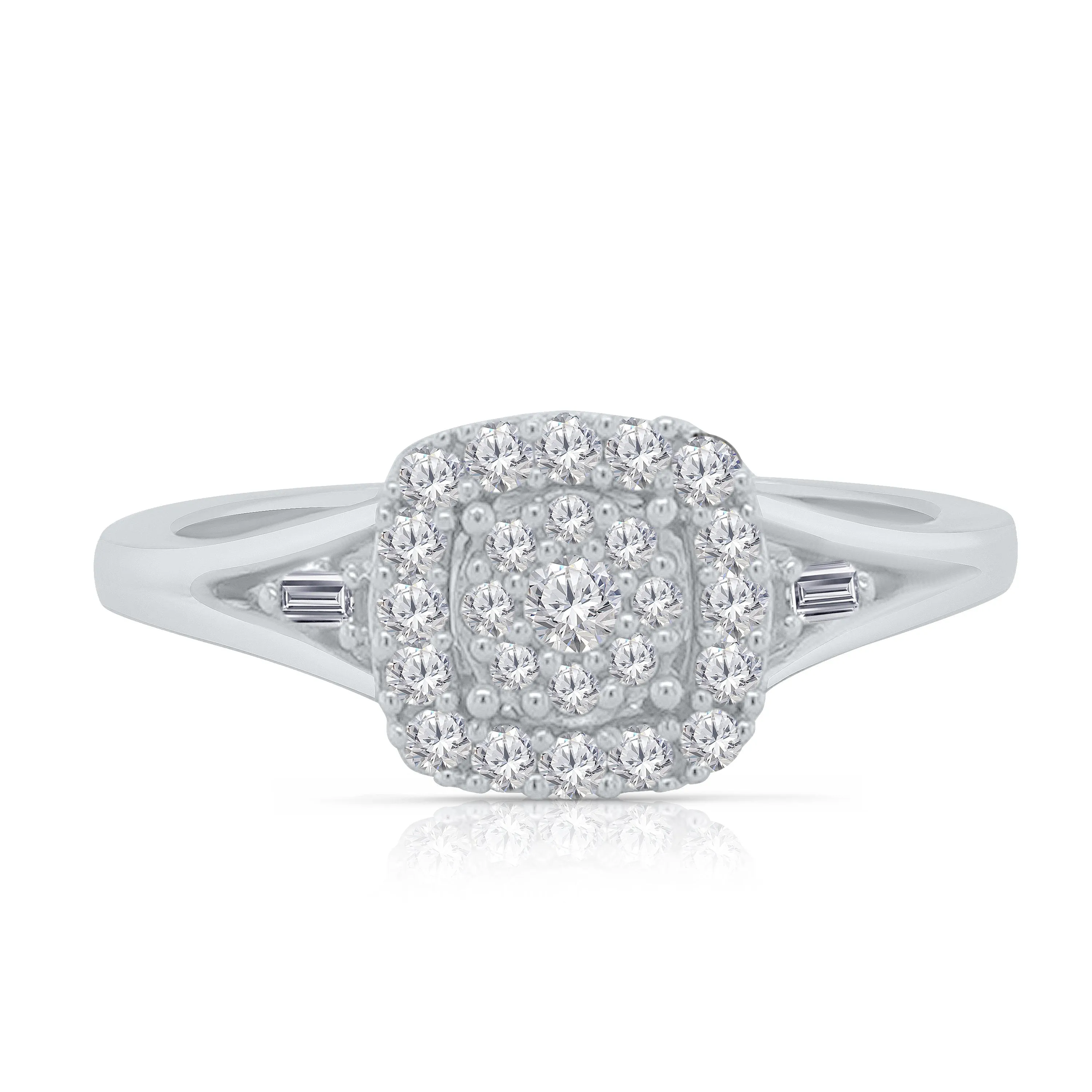 Kallati Eternal Diamond Engagement Ring in 14K White Gold