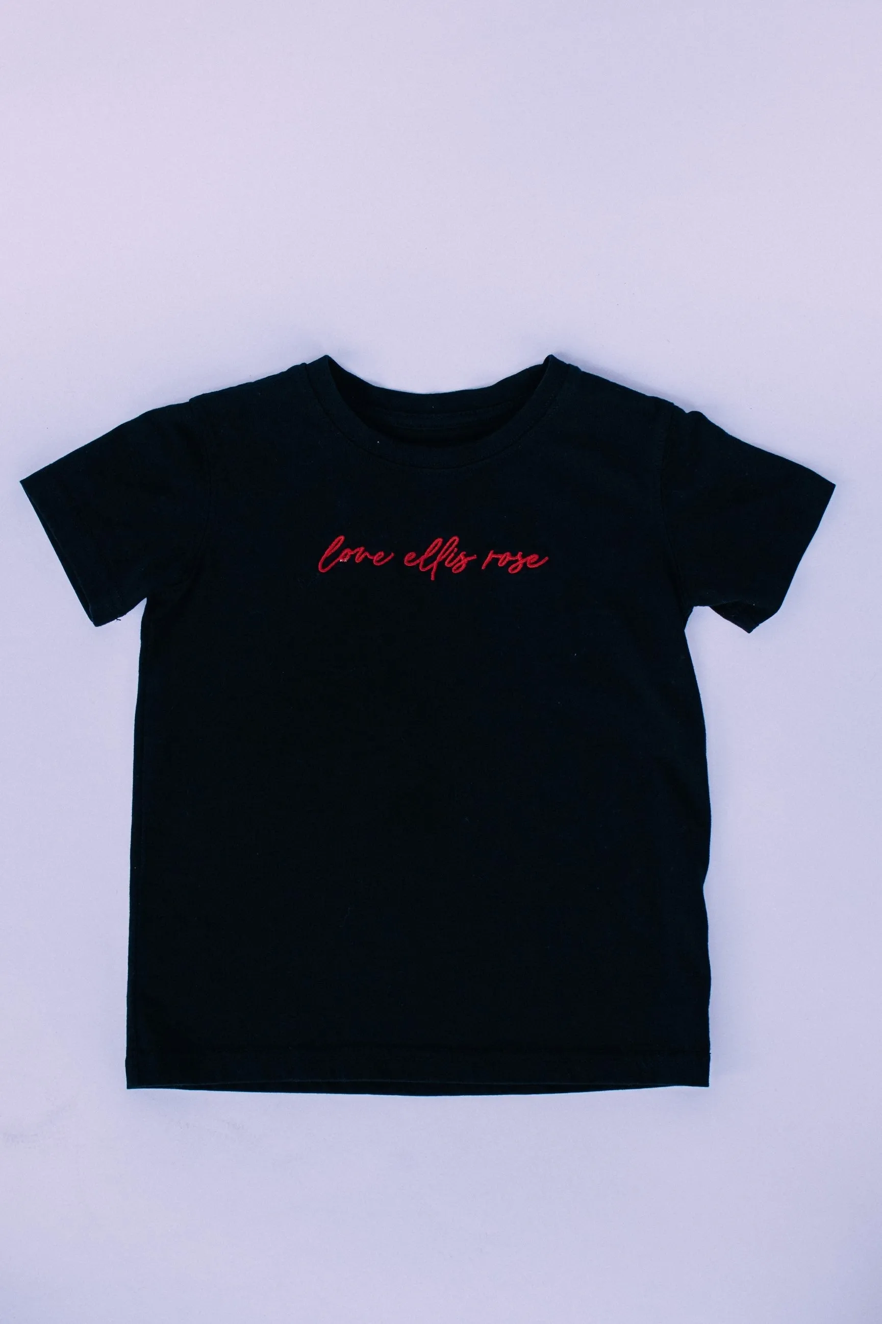 Kid's Love Ellis Rose Tee - Black & Red